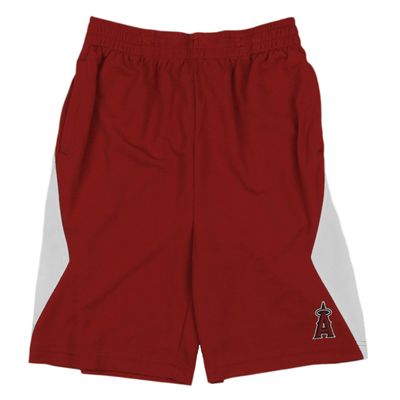 Outerstuff MLB Boys Youth (4-18) Team Shorts, Los Angeles Angels, 2XL (18)