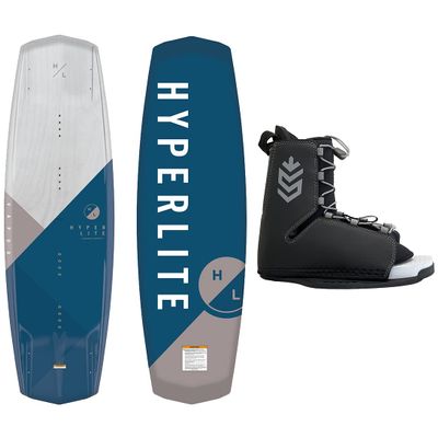 System Hyperlite Wakeboard Package: Vapor 139 cm Wakeboard & Tour Bindings (Unisex, US: 8-13, Beginner to Intermediate, Wakeboarding)