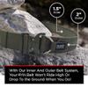 AYIN TACTICAL Belt Quick Release Rigger MOLLE Belt 1.5 inch Inner & 2 inch Outer Range Tactical Heavy Duty (Olive Drab, MD-LG) view 4