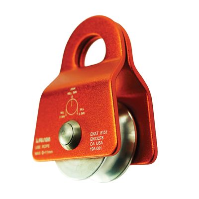 2 Set - Fusion Climb Ekat Micro Aluminum Side Swing Pulley Orange 20KN, 11MM Rope (FP-8151)