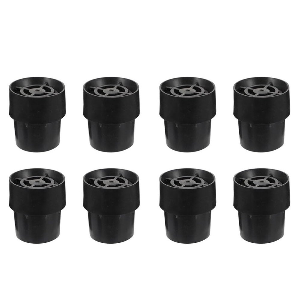 CLISPEED Trampoline Leg Caps: 8pcs Replacement Mini Trampoline Leg Cap Tips Black Latex Covers Rebounder Replacement Covers Parts for Standard Trampoline Legs Chair Legs