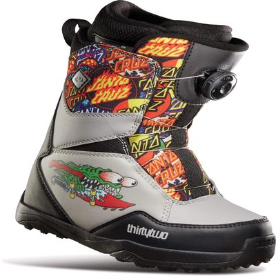 Thirtytwo Youth Lashed BOA Snowboard Boot - 2022/2023 Grey/Black (Santa Cruz) | Size 4K