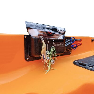 BerleyPro Side Bro Kayak Storage and Tool Organizer - Low-Profile System Convenient Kayak Access | Versatile Slots for Tackle Boxes, Tools, and Accessories | Easy Installation | Fasteners Included