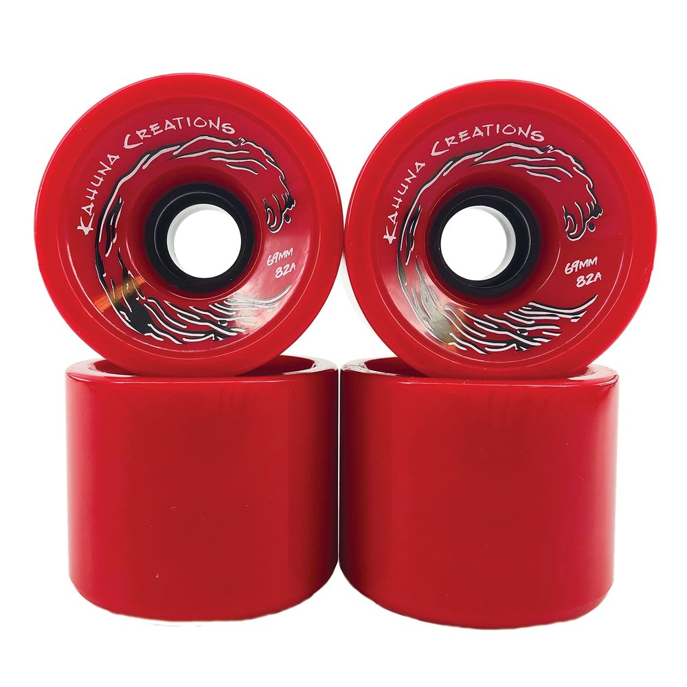 Kahuna Creations Longboard Wheels (Red, 69mm)