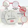 Valle Eagle KK-P 4-Finger Baseball Glove - Infield Flat-Style Training Glove - Durable Leather, Highly Flexible - Ideal for Any Age and Player - Perfect for Game Drills - Sure-Grip - Right Hand Throw view 2