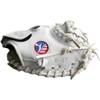 Valle Eagle 27S Strap-Back Baseball Catchers Training Mitt - Padded Leather Glove for Catching, Transfers, Eye Coordination & Pocket Awareness - Sports Essentials - White, 27 view 2