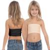 Kurve Girls Bandeau Tube Bra - Strapless Bandeau Bra,UV Protective Fabric UPF50+, Black/Nude Set, Age (9-14) view 2