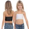 Kurve Girls Lace Bandeau Tube Bra - Strapless Bandeau Bra,UV Protective Fabric UPF50+, Black/White Set, Age (4-8) view 2