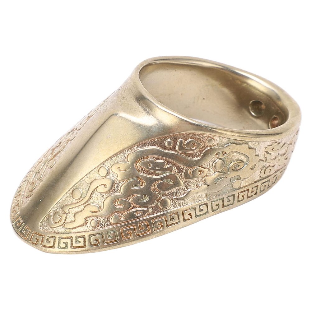 VBESTLIFE Archery Thumb Protector, Archery Thumb Ring High Hardness Good Finger Guard Wear Mongolian Thumb Ring(Model 23)