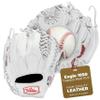Valle Eagle 1050 Trapeze Web Baseball & Softball Outfield Training Glove for Right Hand Throw - Sure Catch Leather Mitt for Adult Men & Women, Advanced Gear for Outfielders - White, 10.5 view 1