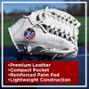 Valle Eagle 1050 Trapeze Web Baseball & Softball Outfield Training Glove for Right Hand Throw - Sure Catch Leather Mitt for Adult Men & Women, Advanced Gear for Outfielders - White, 10.5 view 3