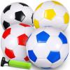 HyDren 4 Pcs Soccer Ball with Pump Official Size 4/5 Deflated Soccer Balls Bulk for Outdoor Indoor Practice Training Sport Gift for Kid Teen Youth Adult Back to School(Classic,Size 4) view 1