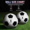 HyDren 4 Pcs Soccer Ball with Pump Official Size 4/5 Deflated Soccer Balls Bulk for Outdoor Indoor Practice Training Sport Gift for Kid Teen Youth Adult Back to School(Classic,Size 4) view 3