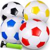 HyDren 4 Pcs Soccer Ball with Pump Official Size 4/5 Deflated Soccer Balls Bulk for Outdoor Indoor Practice Training Sport Gift for Kid Teen Youth Adult Back to School(Classic,Size 5) view 1