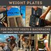 Weighted Plates for Weighted Vest, Strength Training, Running, and Workouts - 4lb (Pair) - Blue view 2