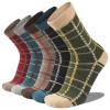 Heatuff Mens Warm Wool Socks Thermal Winter Thick Crew Pattern Socks Cold Weather 5 Pairs view 1