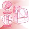 Amylove 5 Pcs Small Pink Clear Backpack Stadium Approved Set for Girls with Lunch Bag, Crossbody Bag, Water Bottle, Transparent School Backpack, 12 x 12 x 6 Inch view 3