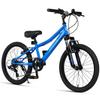 AVASTA 20'' Big Kids Mountain Bike for Age 6 7 8 9 10 11 12 Years Old Boys Girls Teen with Suspension Fork Front & Rear Dual Hand Brakes 6 Speeds Drivetrain, Blue view 1