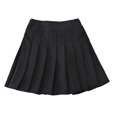 Freebily Kids Girls High Waist Pleated Skirt with Lining Shorts Schoolgirls Uniform Skirt Tennis Skater Scooter Skorts Black 3-4 Years