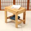 DMCHENGMA Spa Bench Wood Seat Stool Foot Rest Storage Shelf Bath Stool Wooden Bathroom Non-Slip Bench Old Man Bath Seat Bathtub Seat Disabled Handrail Shower Chair/Pregnant Woman Bath Stools view 2