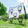 BaseGoal Football Nets for Throwing,Football Target,Quarterback Training Equipment with 5 Target Pockets for Improving Accuracy Throwing-8 x 8 ft or 7 x 7 ft Nets (7 x 7 Ft Black + Ball) view 4