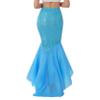 Huimingda Mermaid Skirt for Women Sequin Maxi Skirt Cosplay Halloween Party Dress Blue X-Large view 3