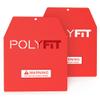 Weighted Plates for Weighted Vest, Strength Training, Running, and Workouts - 6lb (Pair) - Red view 1