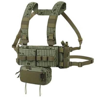 KRYDEX Chest Rig with 5.56/7.62 Magazine Holder,Wing Pouches,Dangler Pouch,Hook and Loop Panel (DNC)