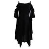 XUNRYAN Women's Gothic Steampunk Dress Renaissance Victorian Goth Lolita Ruffle Dress Medieval Halloween Costume Outfits Black view 1