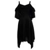 XUNRYAN Women's Gothic Steampunk Dress Renaissance Victorian Goth Lolita Ruffle Dress Medieval Halloween Costume Outfits Black view 3