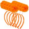WILLBOND 5 Pieces Pom Pom Headband Head Bopper Headband for Women Adults Accessory Cosplay Supplies(Orange) view 1
