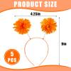 WILLBOND 5 Pieces Pom Pom Headband Head Bopper Headband for Women Adults Accessory Cosplay Supplies(Orange) view 2