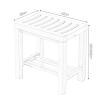 DMCHENGMA Spa Bench Wood Seat Stool Foot Rest Storage Shelf Home Bath Stool Wooden Bathroom Non-Slip Bench Old Man Bath Seat Bathtub Seat Disabled Handrail Shower Chair/Pregnant Woman Bath Stools view 2