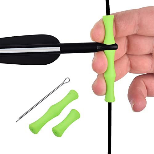 EOUS Bow String Finger Savers Archery Recurve Bow Finger Guards String Fingers Roller Rubber,Green