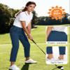 M MOTEEPI Golf Pants Women with Pockets Ankle Pants Ladies Straight Leg Travel Pants Golf Clothes Peacock Blue XL view 4