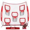 BaseGoal 7x7ft Football Net with 5 Target Pockets for Throwing Training view 1