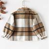 Fhniepan Girls Flannel Plaid Button Down Long Sleeve Shirt Jacket Shackets (7-8Years, Khaki) view 3