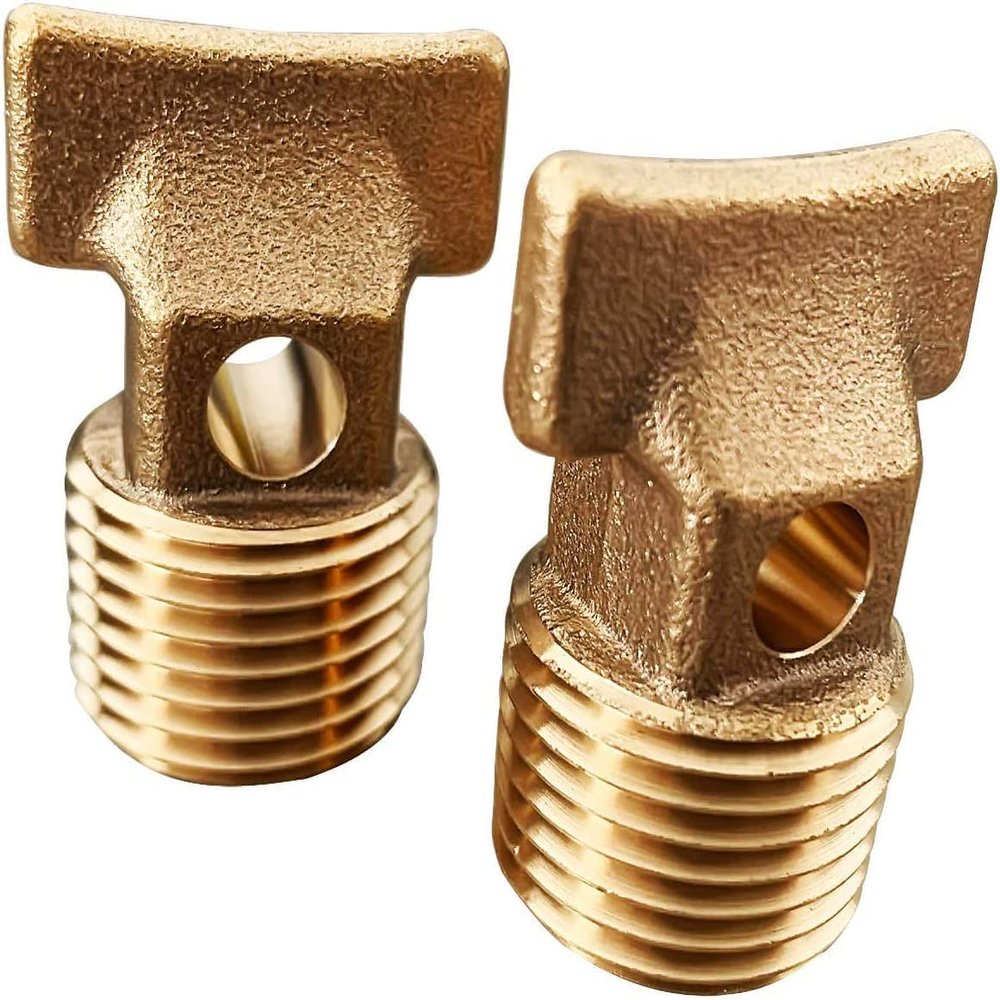 Boat Garboard Drain Plug 1/2" NPT Thread,solid brass Drain Plugs commonly used in boat hulls.Brass Cored Plug with Square Head 2pack(Durable)