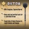 Shot Darts Steel Tip, Americana Gator (23g / 24g / 25g / 26g), 90% Tungsten Barrel, Center Balanced, Handcrafted Professional Dart Set and Flights Made in New Zealand, Metal Tip for Bristle Dartboard view 2