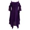 XUNRYAN Women's Gothic Steampunk Dress Renaissance Victorian Goth Lolita Ruffle Dress Medieval Halloween Costume Outfits Purple view 1