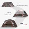 CAMPROS CP 4 Person Tent, Dome Tents for Camping with Rainfly, Waterproof Camping Tent Easy Set Up, Portable Family Tent with Large Mesh Window & Carry Bag for Outdoor Hiking view 3