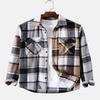 ZAFUL Classic Plaid Shirt for Men Plaid Print Flannel Shirt Gray XXL view 2