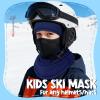 Kids Balaclava Ski Mask (with Breathable Holes) Windproof Winter Fleece Neck Face Warmer Boys Girls Dark Blue view 4