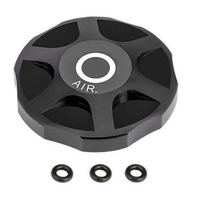 Cycling Mountain Bike Air Gas Fork Value Cover, Aluminum Alloy Bike Front Stem Cap, MTB Front Fork Cap, Bicycle Replacement Accessory for Most Bicycles Such as Road Bikes & Mountain Bikes Black