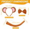 FOMIYES Monkey Ears Headband Tail Bowtie Set: Monkey Cosplay Set Plush Ear Headband Tail Animal Cosplay Costumes Photo Props for Halloween Party view 3
