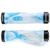 Bike Handlebar Grips, Bike Handle Grip with Ergonomic Comfort Design, Rubber Skidproof Handle Grip Fits Mountain Bike, E-Bike, Road Bike, MTB, Hybrid, City Commuter Bikes, Scooter (White Blue) view 3