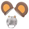 Fox Ears for Ski Helmet 2 Pcs Cartoon Bear Kids Bicycle Helmet Accessories Cute Women Animal Skiing Helmet Decor for Adults Brown view 1