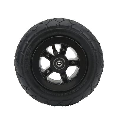 Keenso Mountain Skateboard Wheel, 8in Off Road Scooter Wheel with Pneumatic Tire, Anti-Skid, Alloy Hub, Flexible Rotation, Fits Mountain Scooter