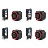 KCMYTONER Rechargeable Anti-Theft Bike Alarm with Taillight, Bike Finder with Remote, 7 Levels of Sensitivity Adjustable, IP54 Waterproof, 4PK view 1