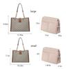 Lckaey Felt Purse Organizer Insert, Small 20x8x11cm, Beige view 2